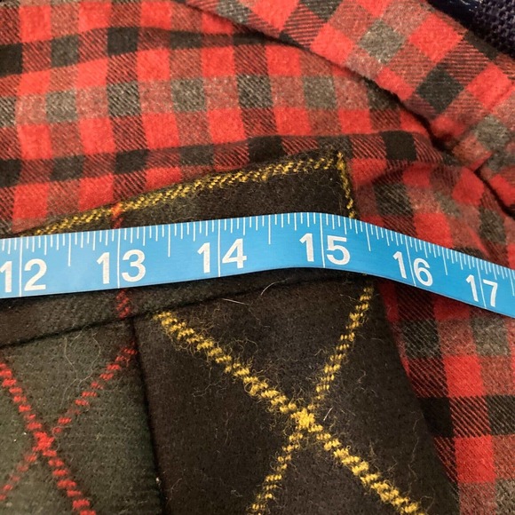 L.L. Bean Skirt Womens Sz 8 Green Tartan Plaid Wool A-Line Lined Back‎ Zip - Picture 7 of 9